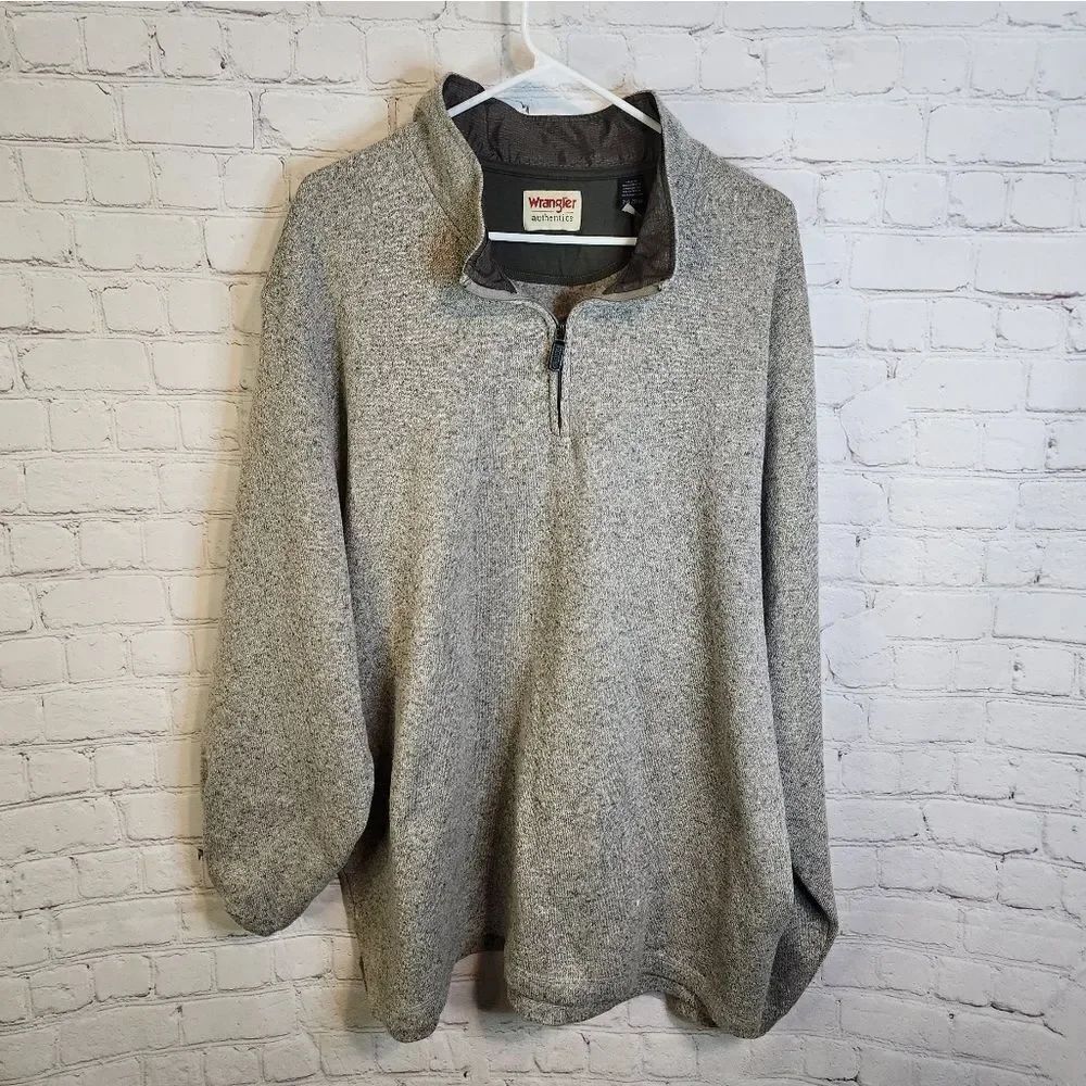 Men's Wrangler Authentics zip-up fleece sweater, size XXL